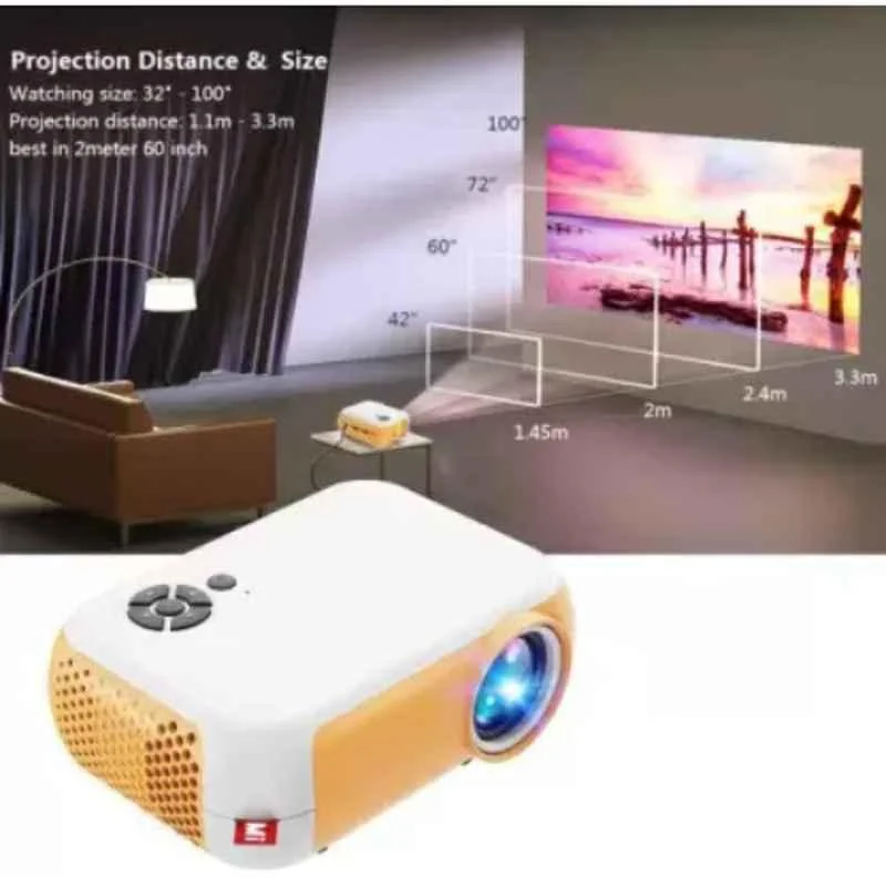IBS A-10 4000lm 1080P Mini LED Orange Portable Projector - view 5