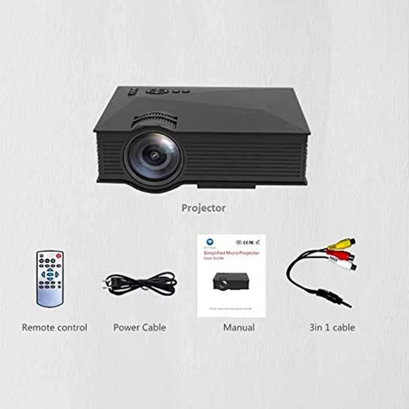 IBS W-13 7000lm Portable Projector with 1080p Resolution & Wi-Fi (Black) - view 1