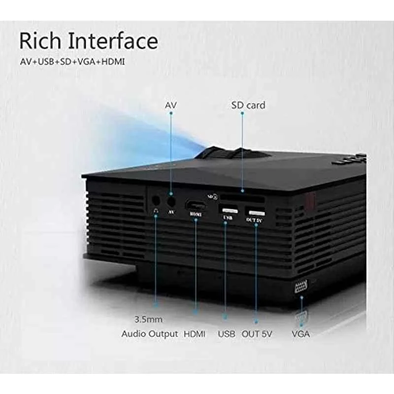 Yoton UC46 55W 1200lm 800x480p Portable Wi-Fi LED Projector - view 2
