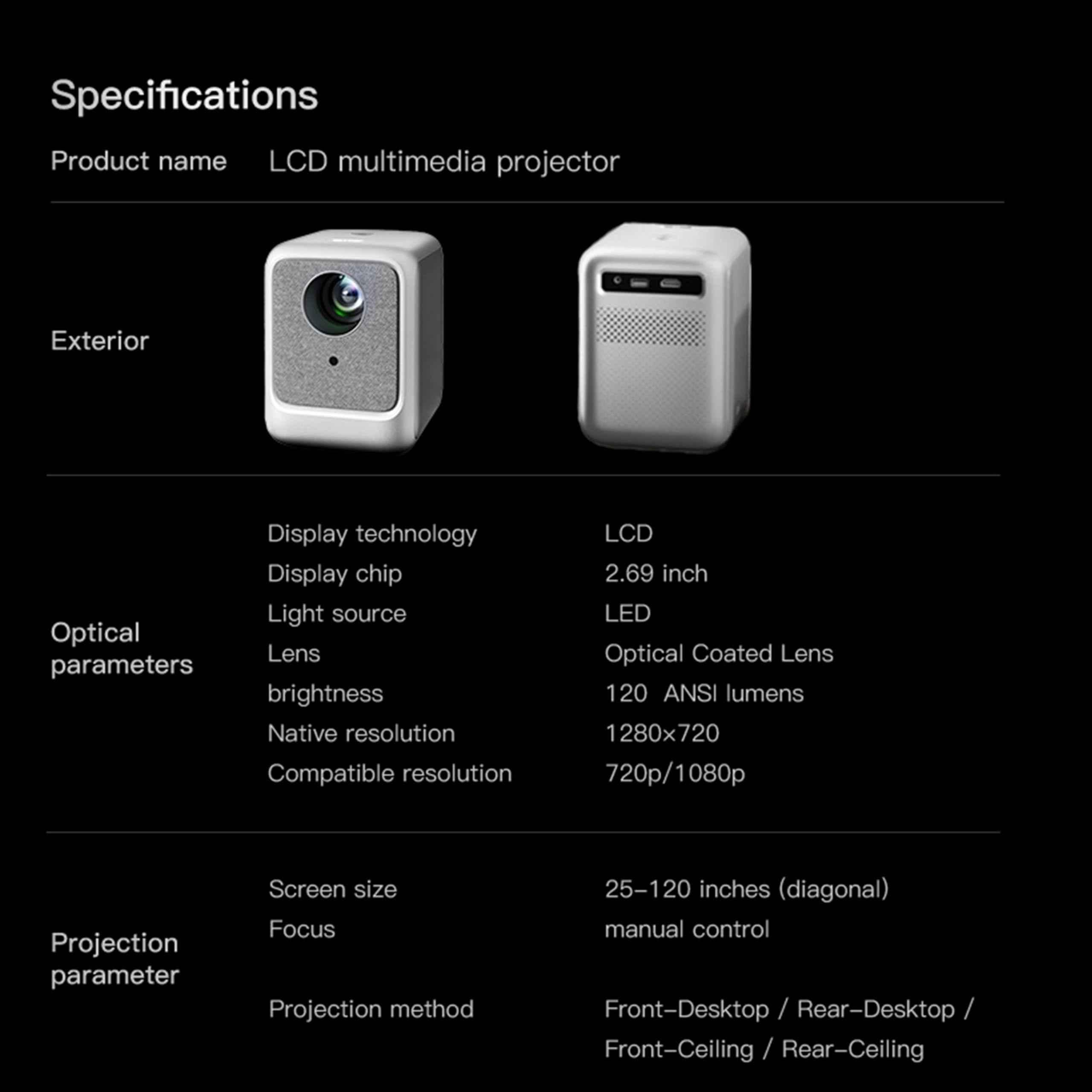 Tonzo Cinema X-2 4000lm Android 9.0 WiFi Bluetooth Projector 720p Native 1080p Supported|WiFi, BT, HDMI & USB|Preinstalled OTT|1 Year Warranty - view 1