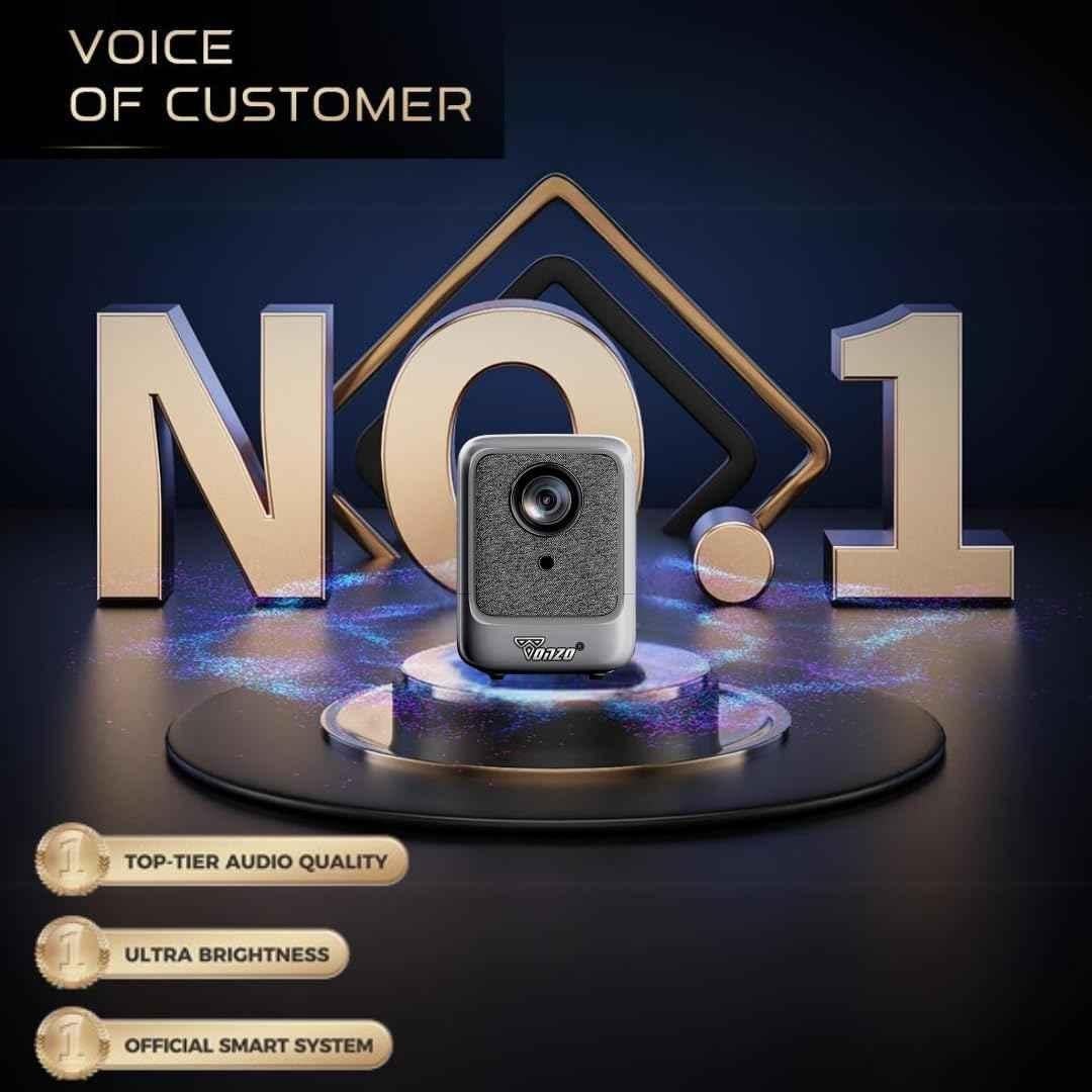 Tonzo Cinema X-2 4000lm Android 9.0 WiFi Bluetooth Projector 720p Native 1080p Supported|WiFi, BT, HDMI & USB|Preinstalled OTT|1 Year Warranty - view 2