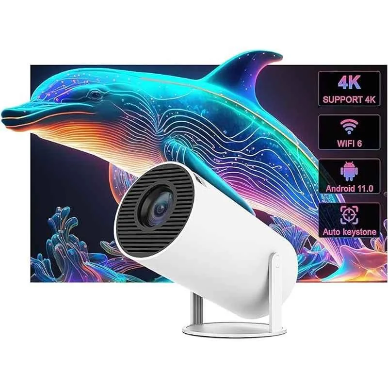 Divine Andriod 5G WiFi Projector Home 4K Support with 4000lm,1080P Smartphone Full HD Portable Built-in YouTube Other Apps Auto Keystone 200 inch Screen Compatible 4K TV Stick - view 5