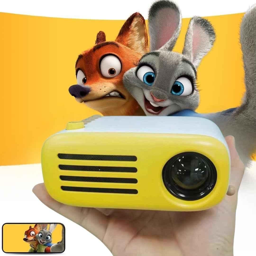 Tonzo 2000lm 1280x720p Yellow Mini LED Projector for Home Theater with 1 Year Warranty - view 1