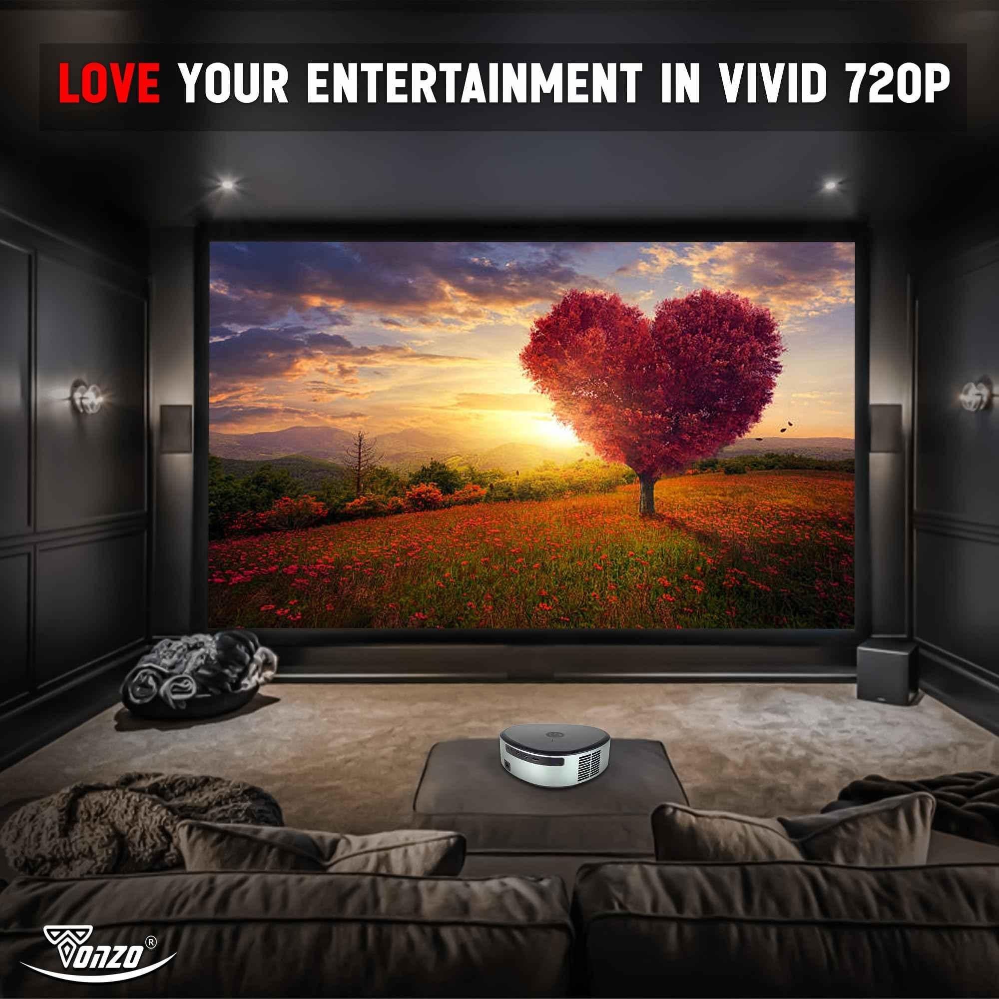 Tonzo Cinema X-3 5000lm Android 9.0 WiFi Bluetooth Projector 720p Native 1080p Supported|WiFi, BT, HDMI & USB|Preinstalled OTT|1 Year Warranty - view 5