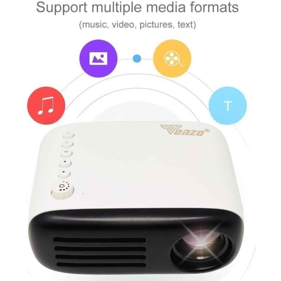 Tonzo 2000lm 1280x720p Mini LED Projector for Home Theater with 1 year Warranty - view 1