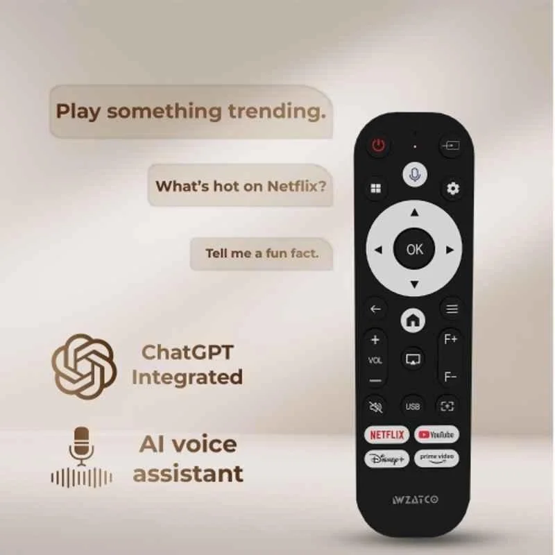 WZATCO Yuva Blaze Plus 1000 ANSI Android Projector, 4K Ultra HD, Native 1080p, Netflix Certified, AI Remote, Wi-Fi 6, BT, Screen Mirroring, 270 deg Rotate - view 2