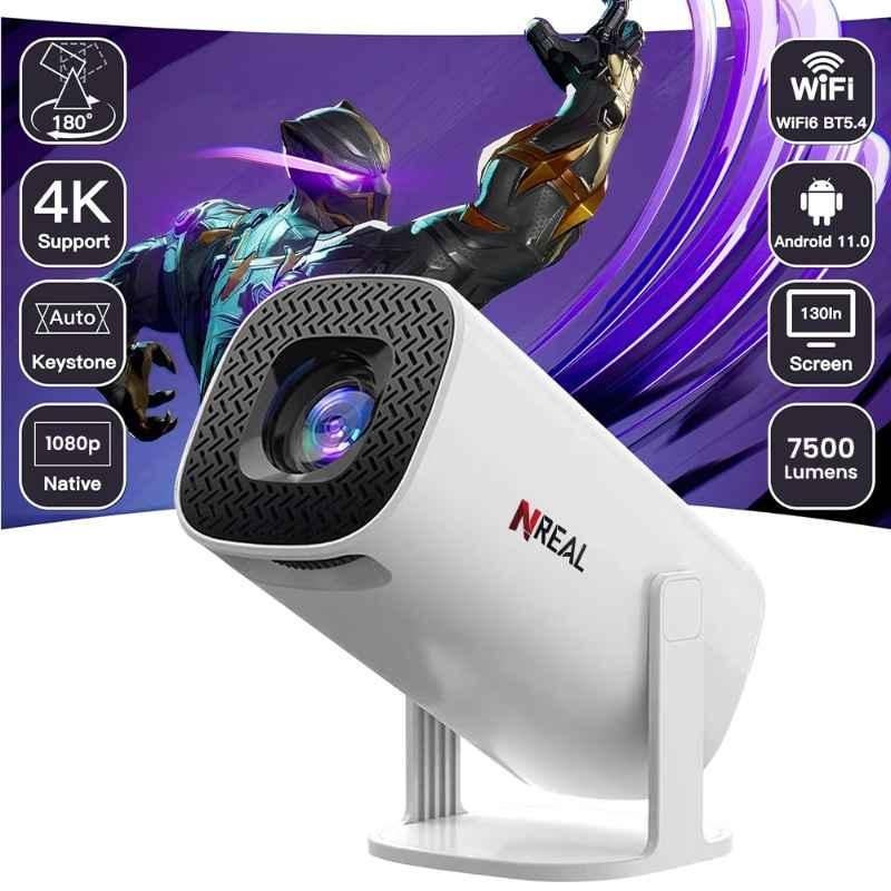 NREAL Nova V 7500lm 1080p White Smart Mini Projector for Support Wi-Fi6 - view 5