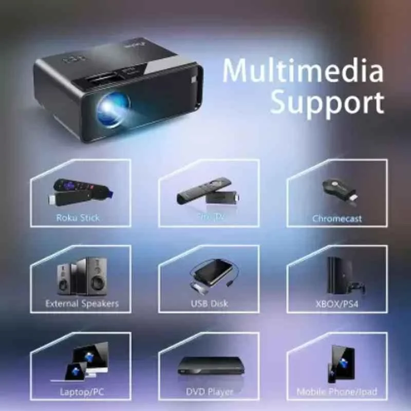 IBS W14 5000lm 1920x1080P Android Black Portable Projector - view 1