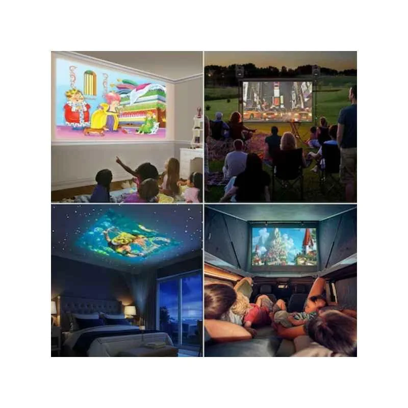 IBS UC-500 3500lm Portable LED Projector 1080p Resolution Mini Home Theater with HDMI Cable (Yellow) - view 4