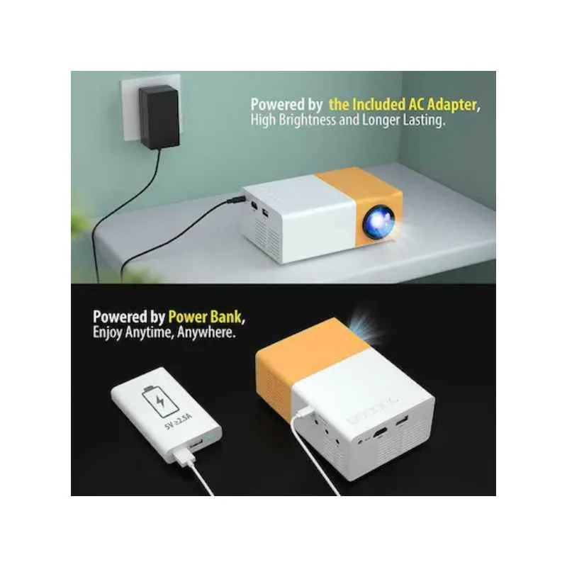 IBS UC-500 3500lm Portable LED Projector 1080p Resolution Mini Home Theater with HDMI Cable (Yellow) - view 5