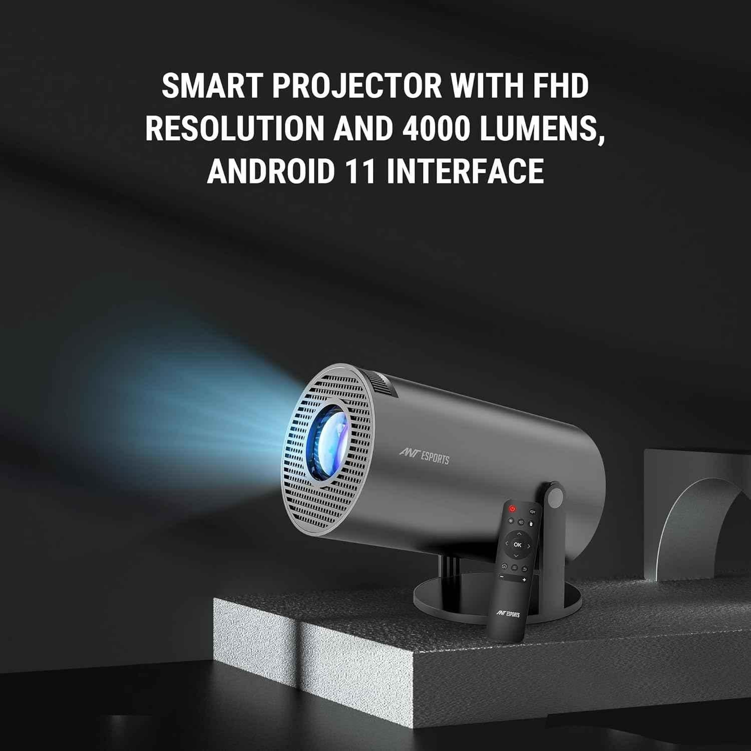 Ant Esports View 515 1920x1080p 4000lm FHD Smart LED Mini Projector - view 1