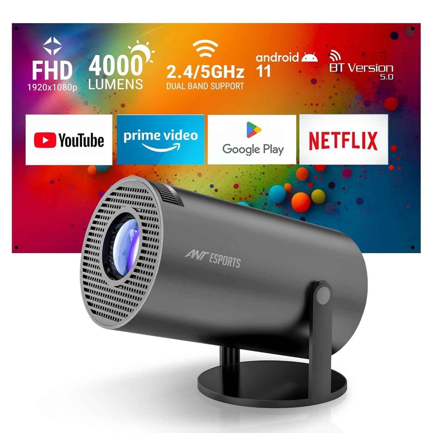Ant Esports View 515 1920x1080p 4000lm FHD Smart LED Mini Projector - view 3