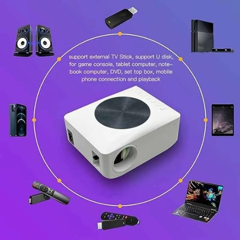 IBS Y2 4700lm 1080P Matte White Wi-Fi Portable Projector - view 2