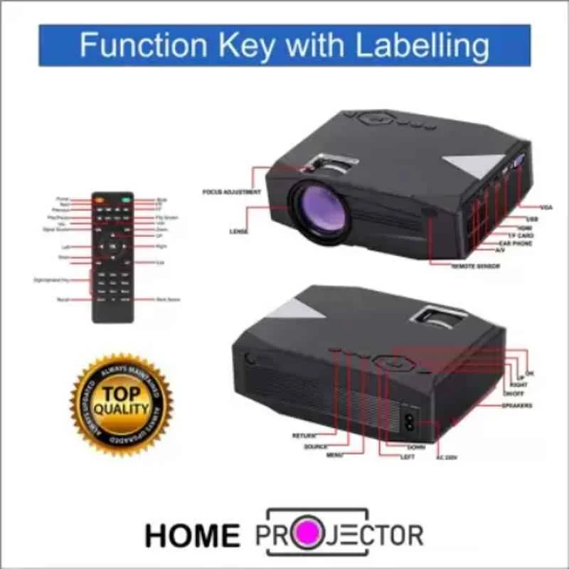 IBS BLJ-333 4700lm 1080P Black Wi-Fi Portable Projector - view 2