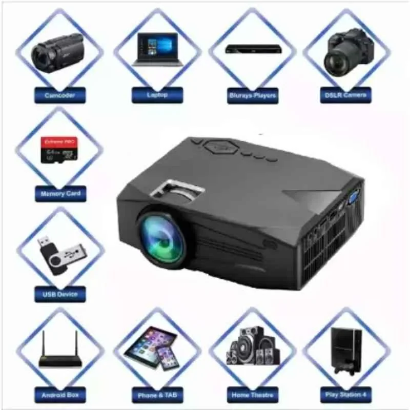 IBS BLJ-333 4700lm 1080P Black Wi-Fi Portable Projector - view 4