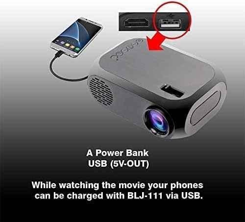 Yoton YG-320 2000lm Mini LCD Portable Smart Home Theatre Projector with Remote Controller Support, HDMI, AV, SD, USB & Youtube Mini Stick - view 2