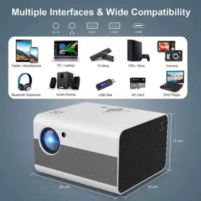 IBS T10 1080p 5000lm White Full HD Portable Projector - view 2