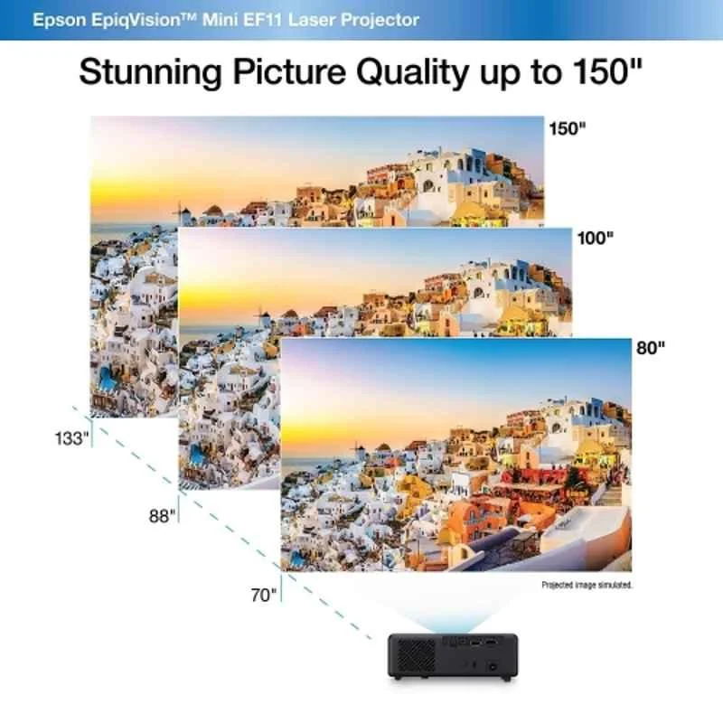 Epson EpiqVision Mini EF-11 Laser Projector, V11HA23056 - view 3