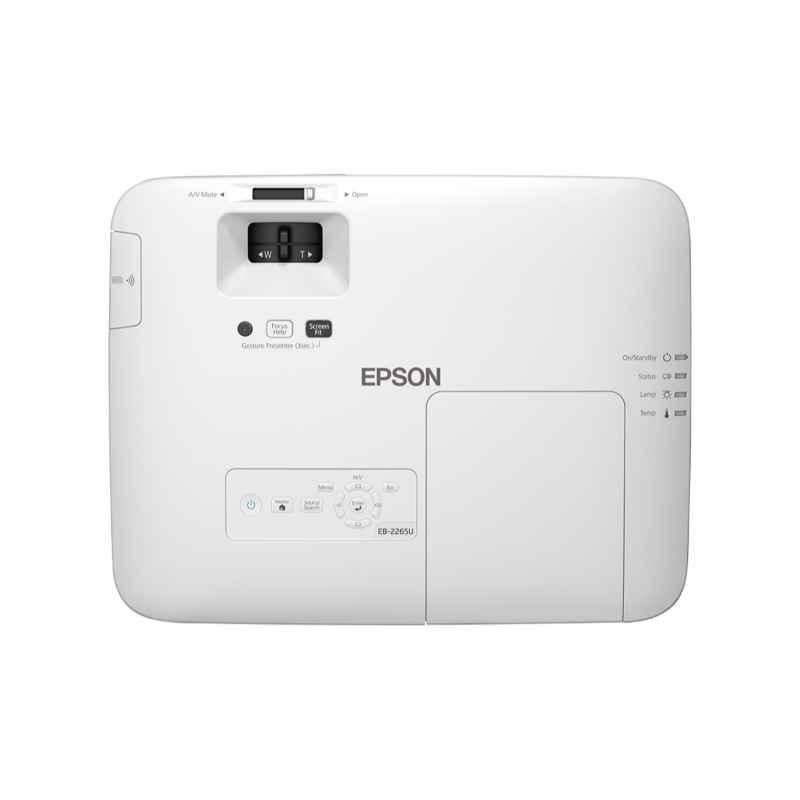 Epson 2265U 5500 ANSI Lumens 3LCD Projector, WUXGA Beyond FullHD, Wireless Mirroring, Screen Fit, Multi PC Projection, Split Screen, Auto Power on - view 2