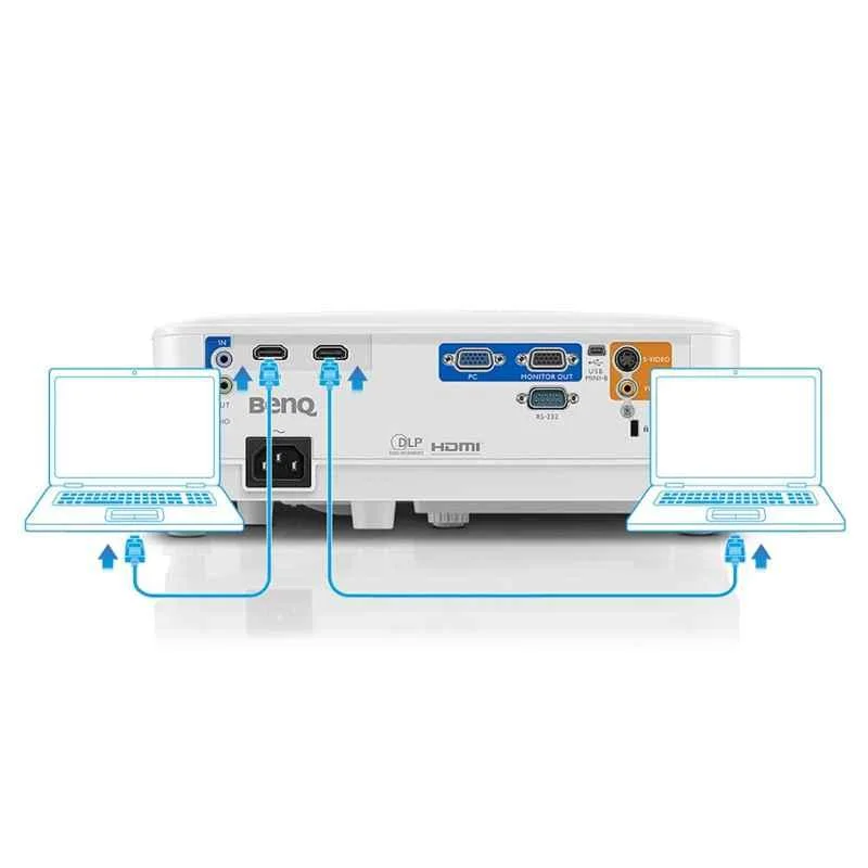 Benq MS550 3600lm Business Projector SVGA (800x600) with SmartEco Power Saving & Exclusive Infographic Mode (White) - view 4