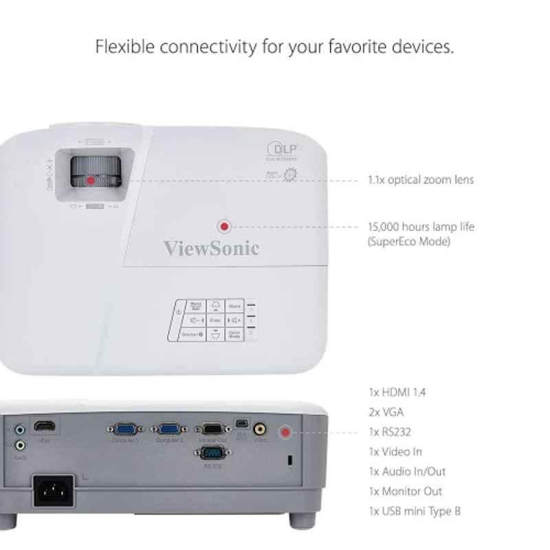 Viewsonic PA503X 3800lm SVGA Business Projector - view 3