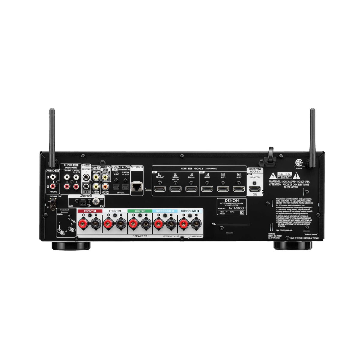 Denon AVR-S660H - 5.2 Channel 8K AV Receiver - view 1