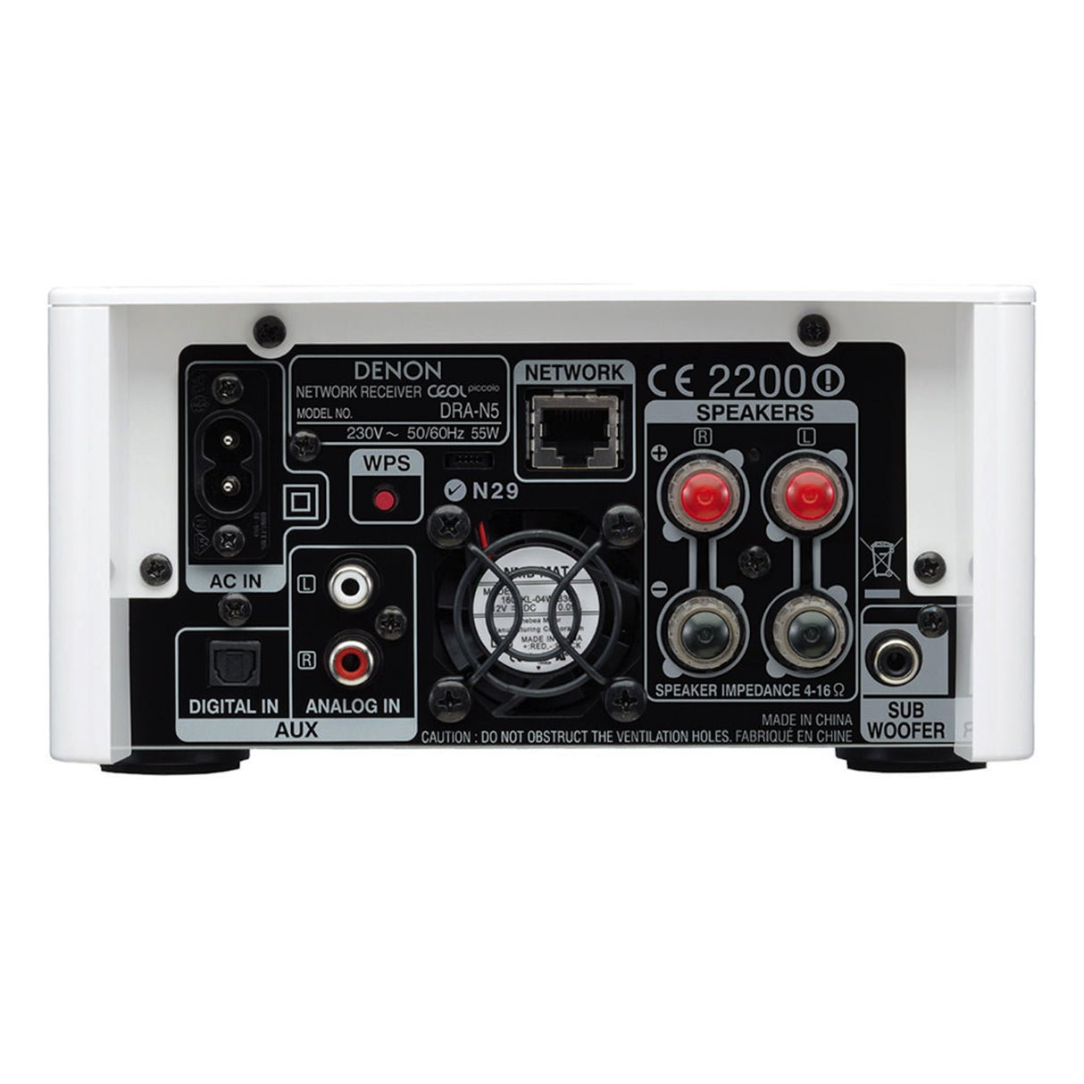 Denon CEOL Piccolo DRA-N5 - Integrated Network Stereo Receiver (White) - view 2