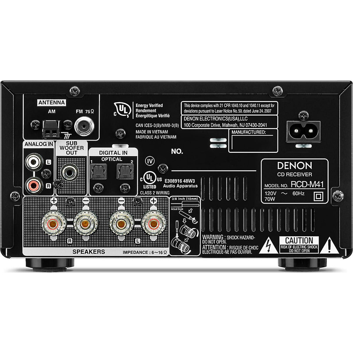 DENON RCD-M41 HiFi System with CD, Bluetooth and FM/AM Tuner - view 1