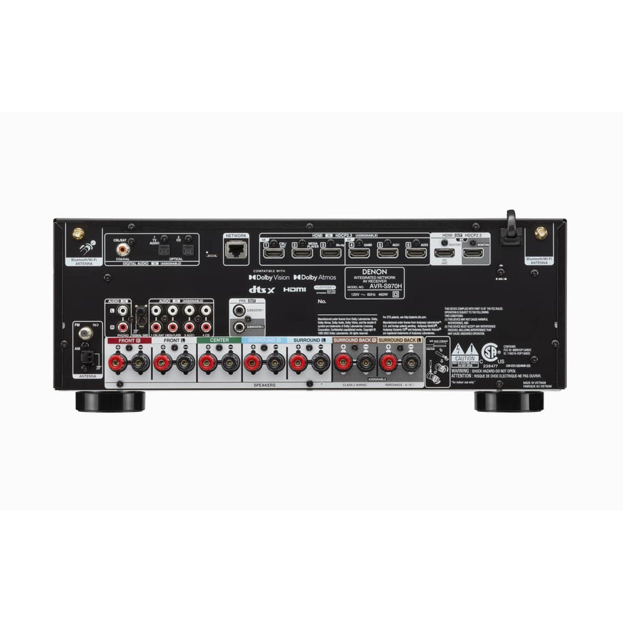 Denon AVR-S970H - 7.2 Channel Dolby Atmos 8K & 3D Audio Experience AV Receiver - view 1