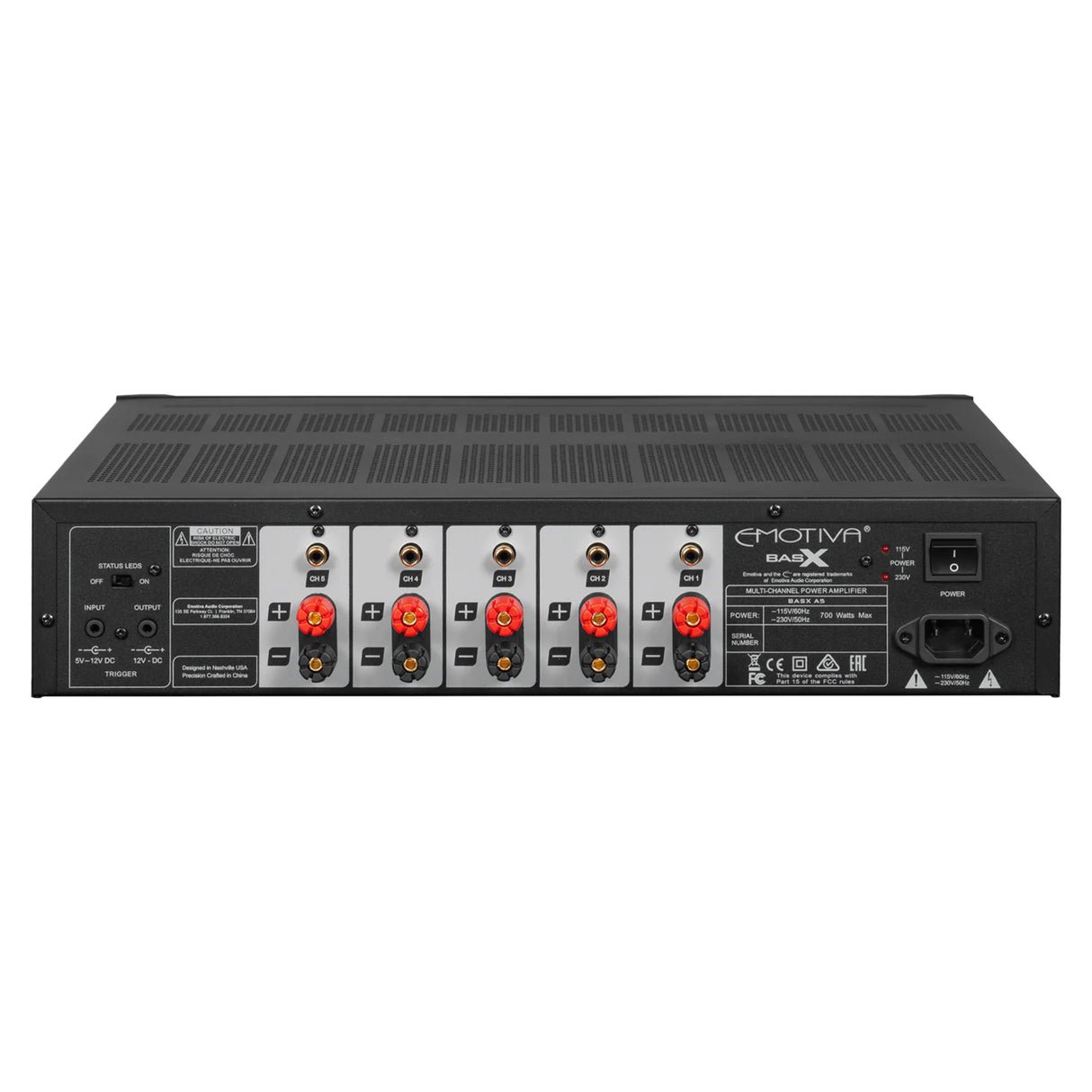 Emotiva BasX A5 - 5 Channel Stereo Power Amplifier - view 2