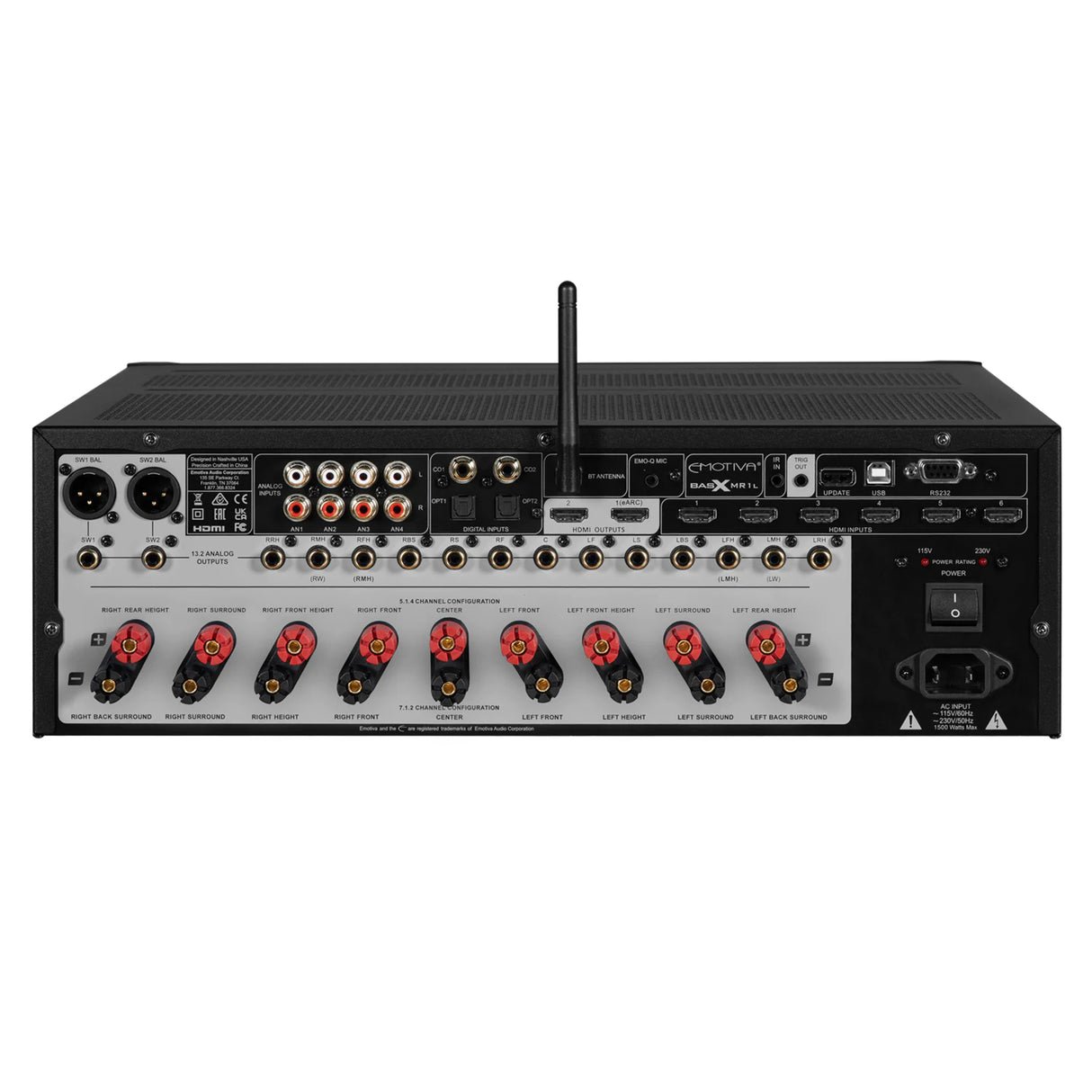 Emotiva BasX MR1L - 9.2 Channel Dolby Atmos & DTS:X AV Receiver - view 4