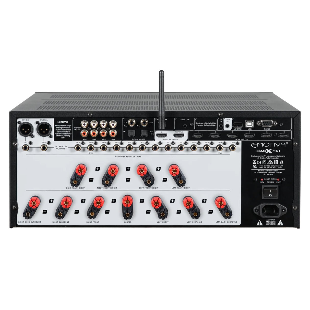Emotiva BasX MR1 - 11.2 Channel Dolby Atmos & DTS:X AV Receiver - view 2