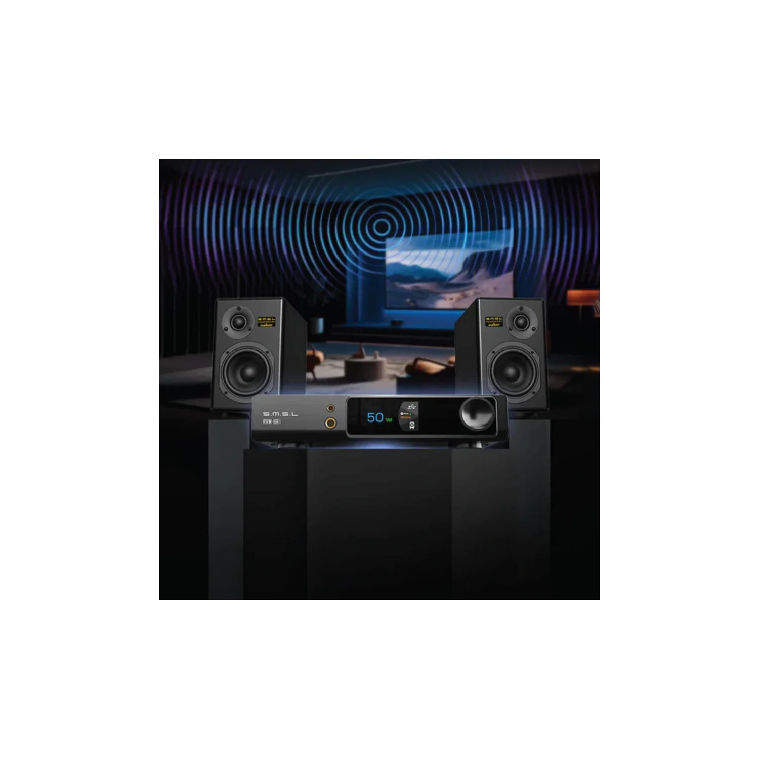 SMSL RAW-HA1- Desktop DAC & Amplifier - view 2