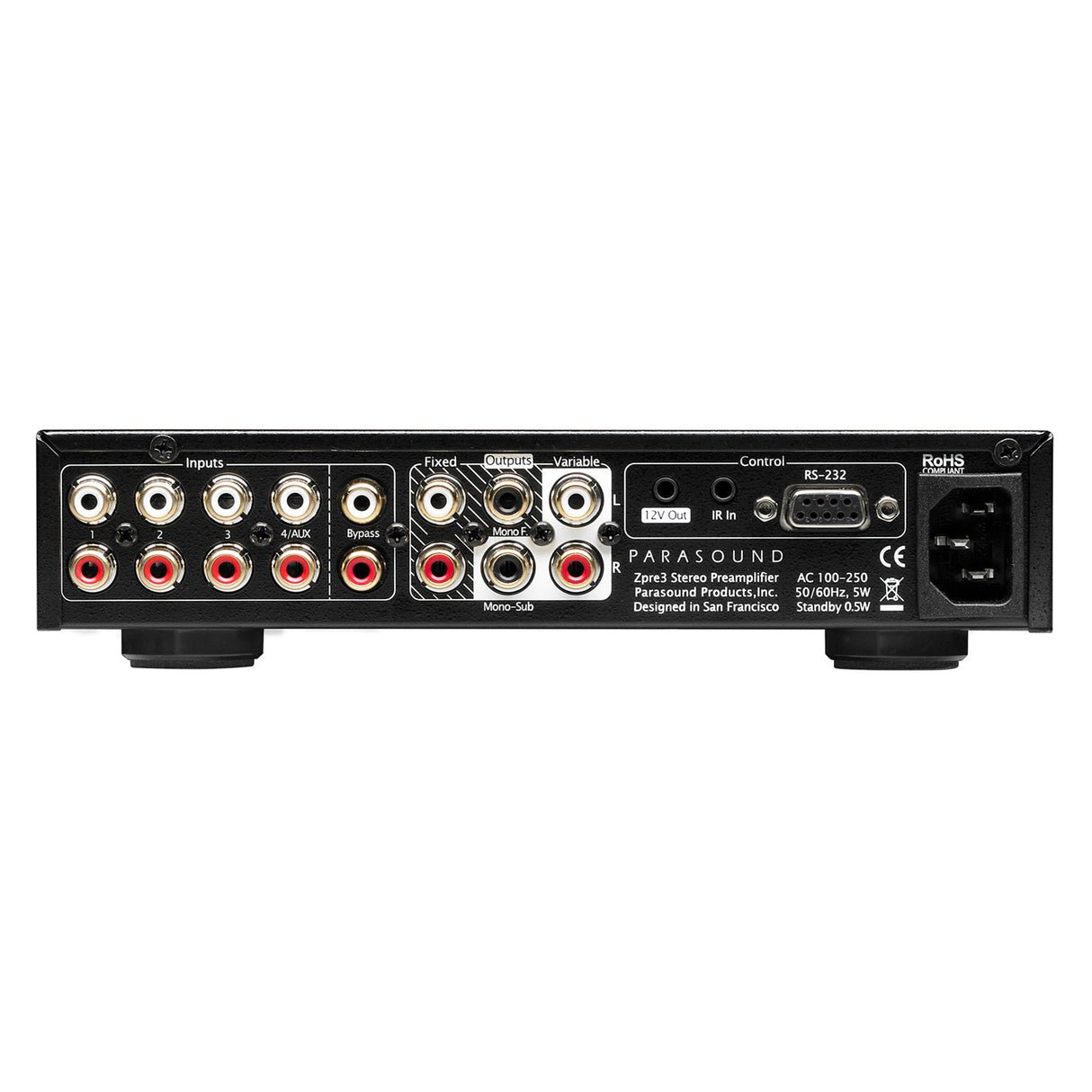 Parasound Zpre 3 - Stereo Pre-Amplifier (Black) - view 2