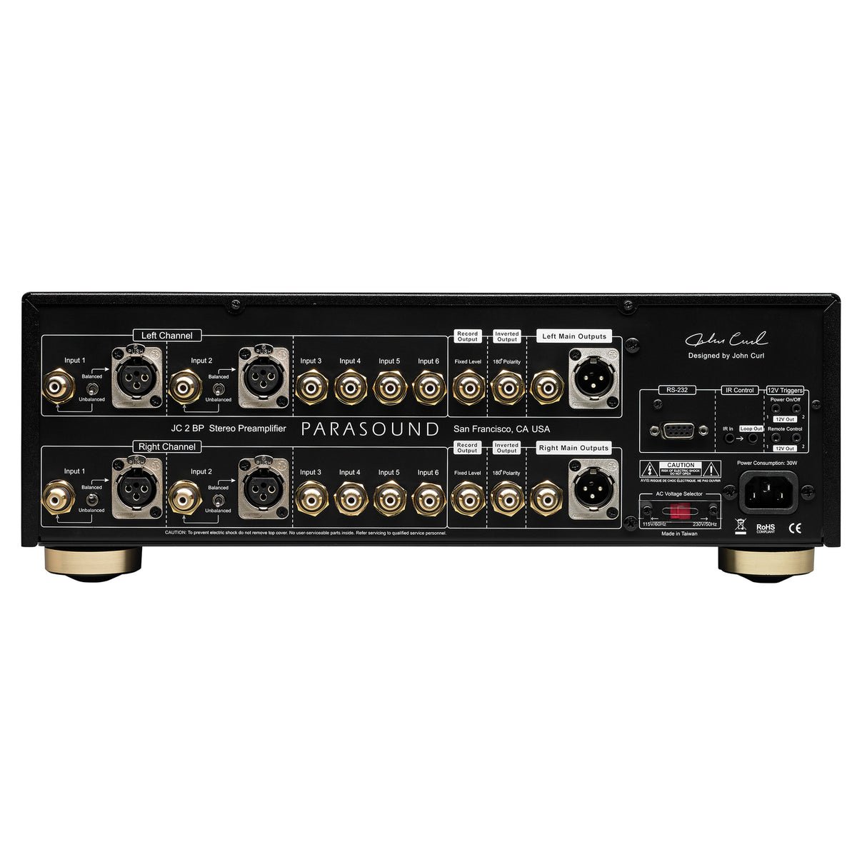 Parasound JC2 BP Halo - Stereo Pre-Amplifier (Black) - view 1