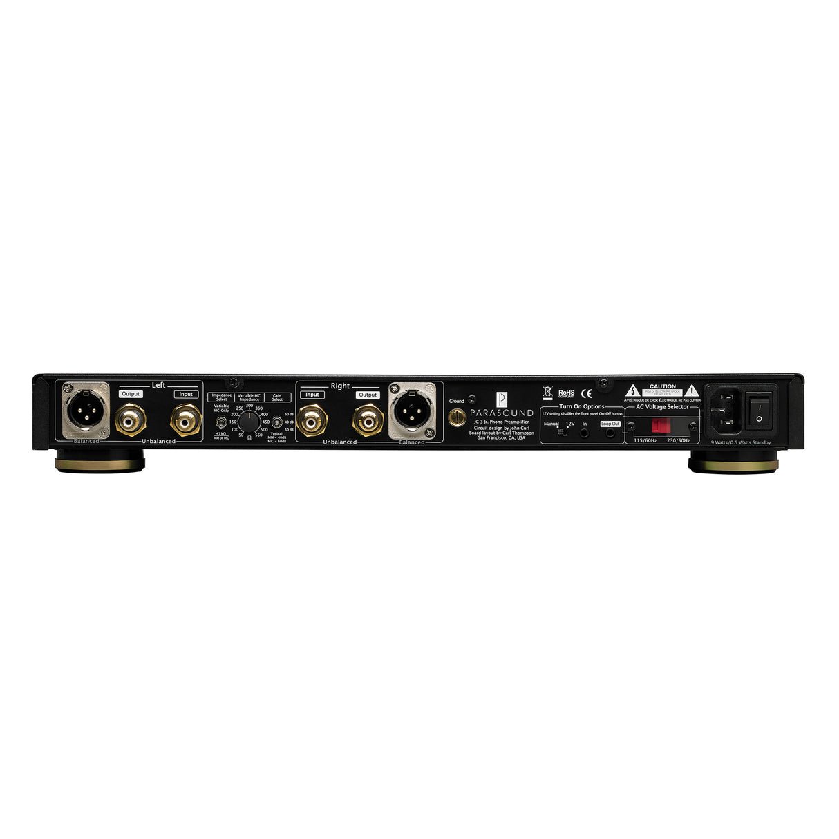Parasound JC3 Jr Halo - Phono Pre-Amplifier (Black) - view 2