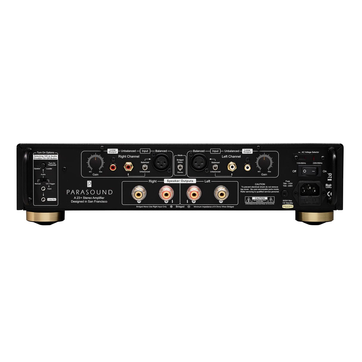Parasound Halo A23+ - 2 Channel Stereo Power Amplifier (Black) - view 2