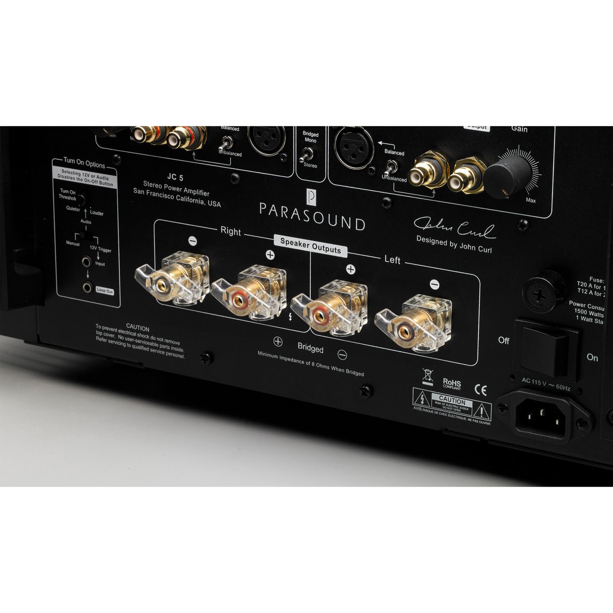 Parasound JC5 Halo - 2 Channel Stereo Power Amplifier (Black) - view 1