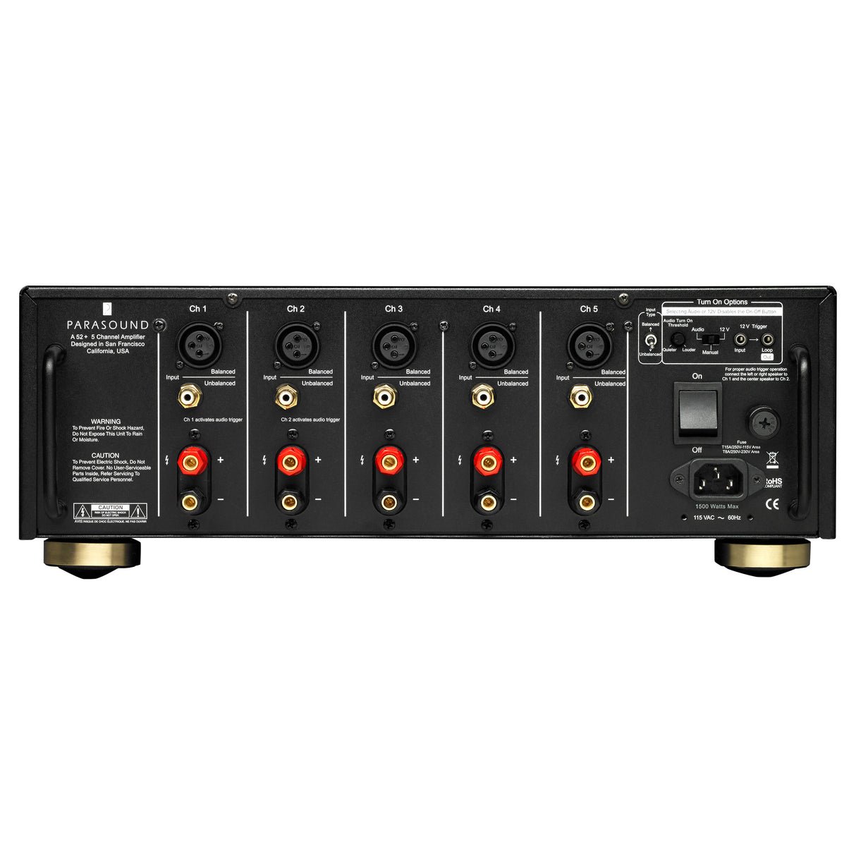 Parasound Halo A52+ -5 Channel Power Amplifier (Black) - view 1