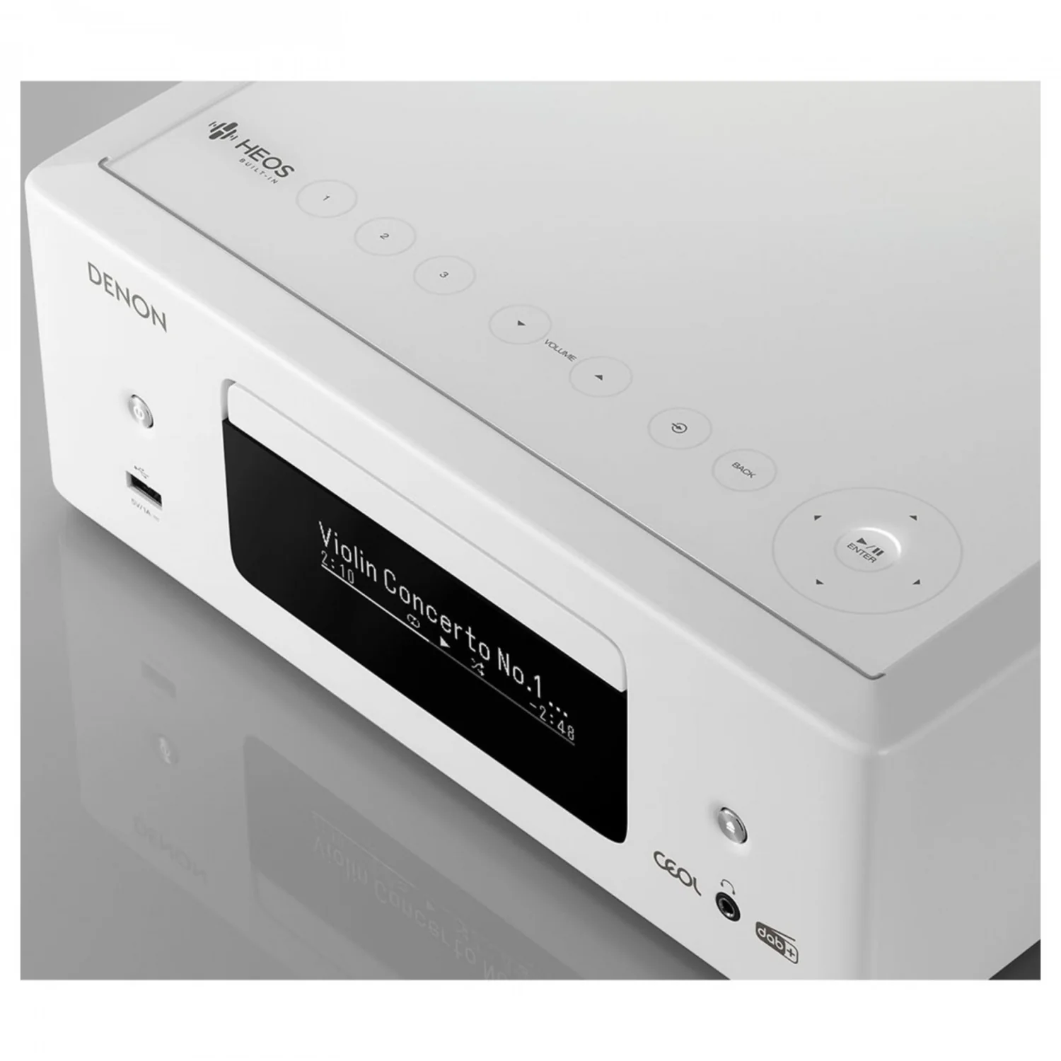 Denon Ceol RCD-N12 HiFi System with CD, Wifi, Bluetooth and FM/AM Tuner (White) - view 1