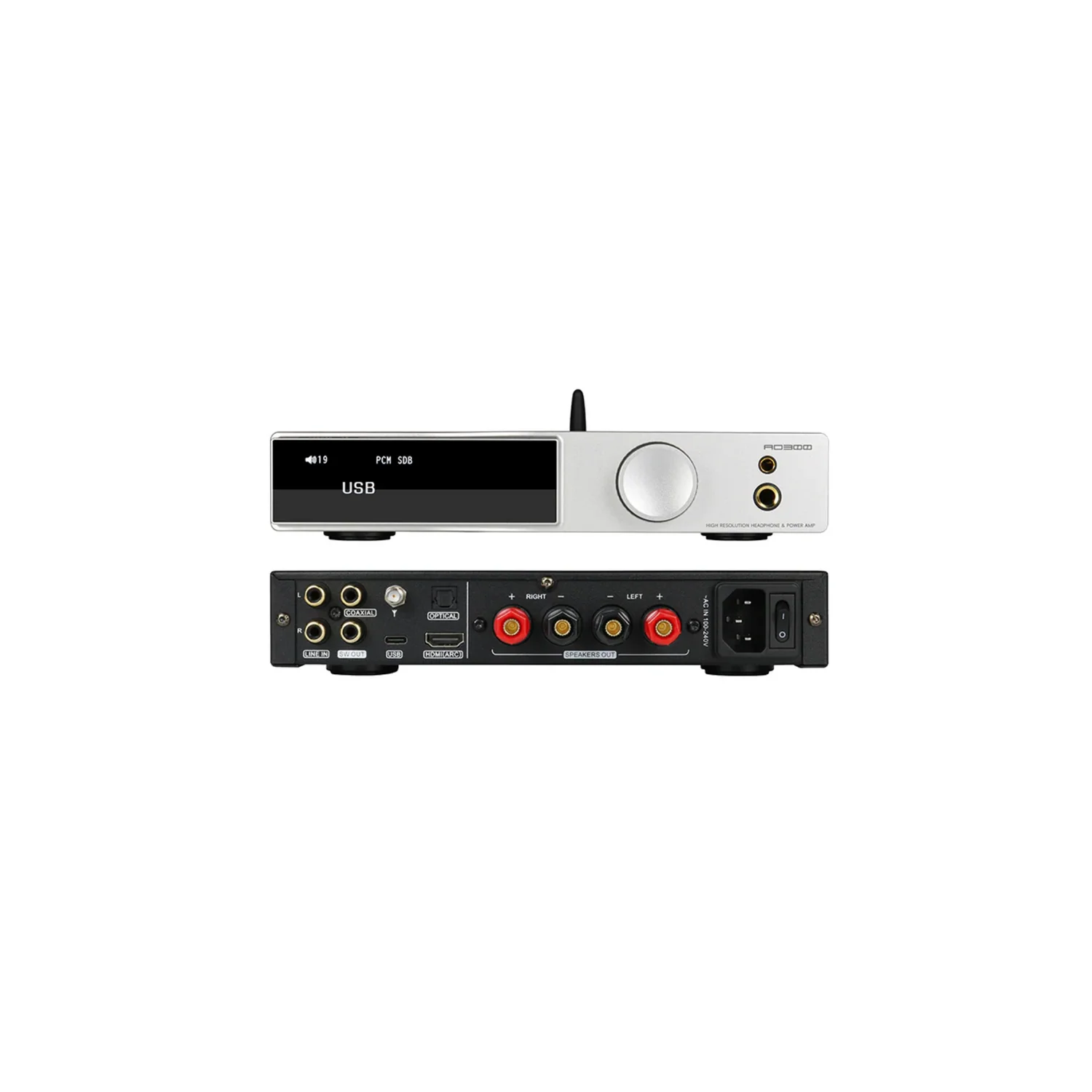 SMSL AO300 - High-performance CS43131 Chip Desktop DAC & Amplifier (Silver) - view 1