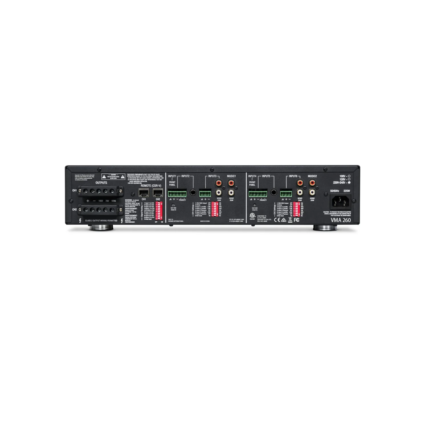 JBL VMA2120 - 8-Input, 120 Watts Mixer/Amplifier - view 3
