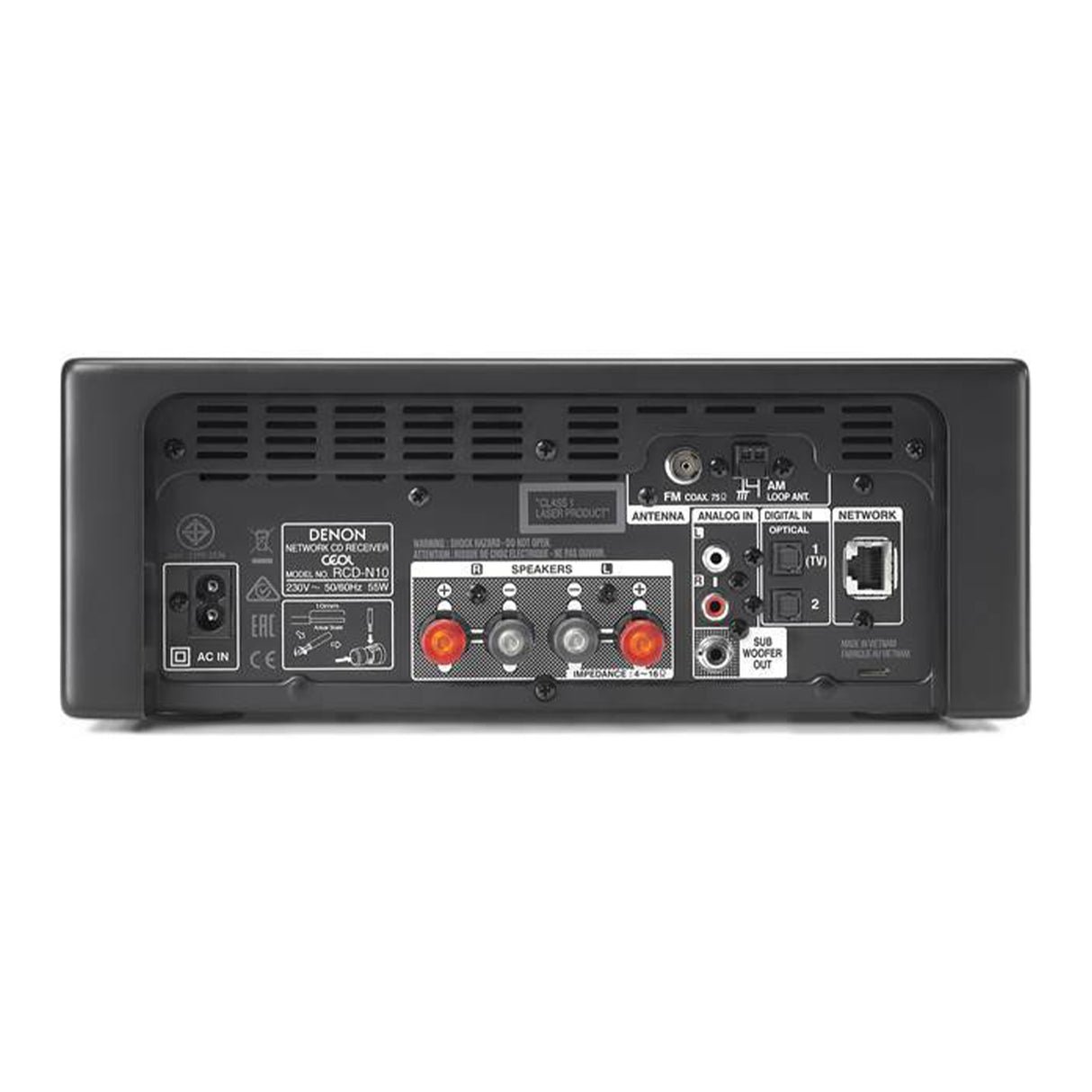 Denon CEOL RCD-N10 Compact stereo receiver with built-in CD player, Bluetooth, Apple AirPlay 2, and HEOS - view 2