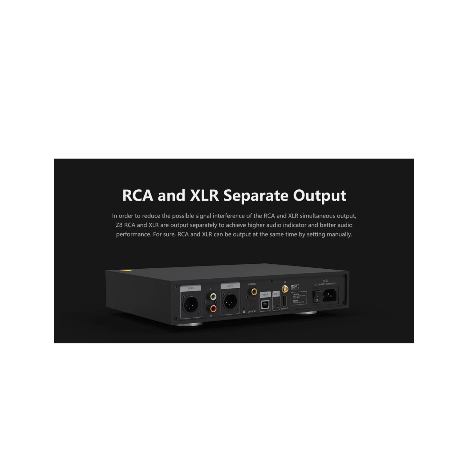 EverSolo DAC-Z8 Digital to Analog Converter (DAC) - (Sabre flagship ES9038Pro 32 bits D\A converter chip) - view 2