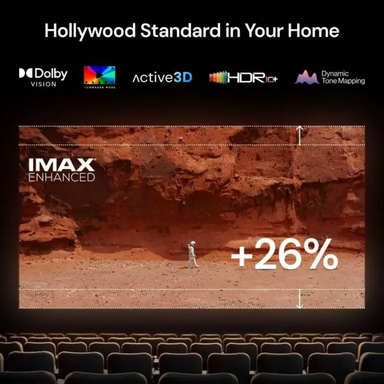 Valerion VisionMaster PRO 2 - 4K HDR UHD 3000 Lumens Home CinemaProjector with Google TV - view 3
