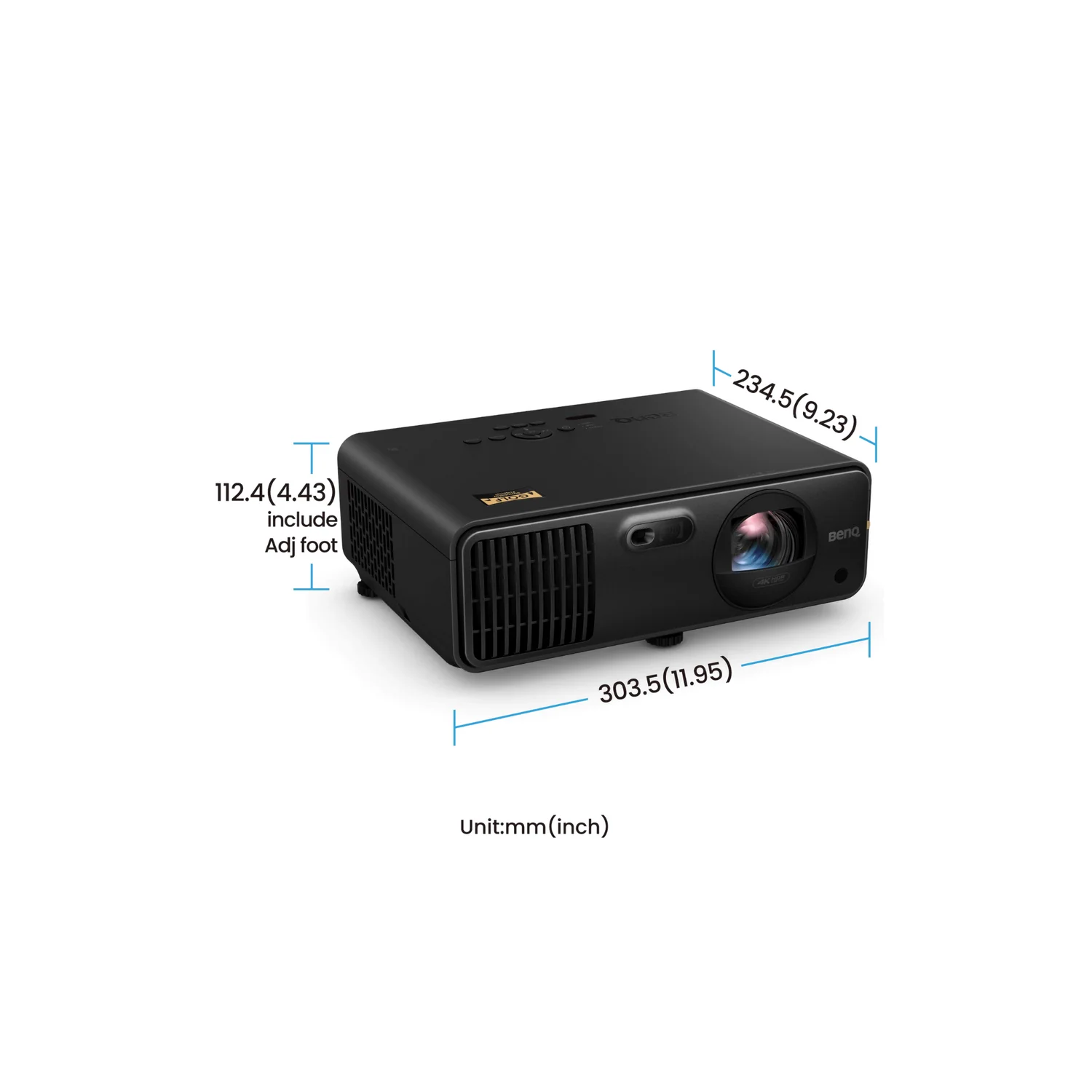 BenQ AK700ST - True 4K UHD HDR 4000 Lumens Short Throw Laser Projector (Golf Simulator Projector) - view 4