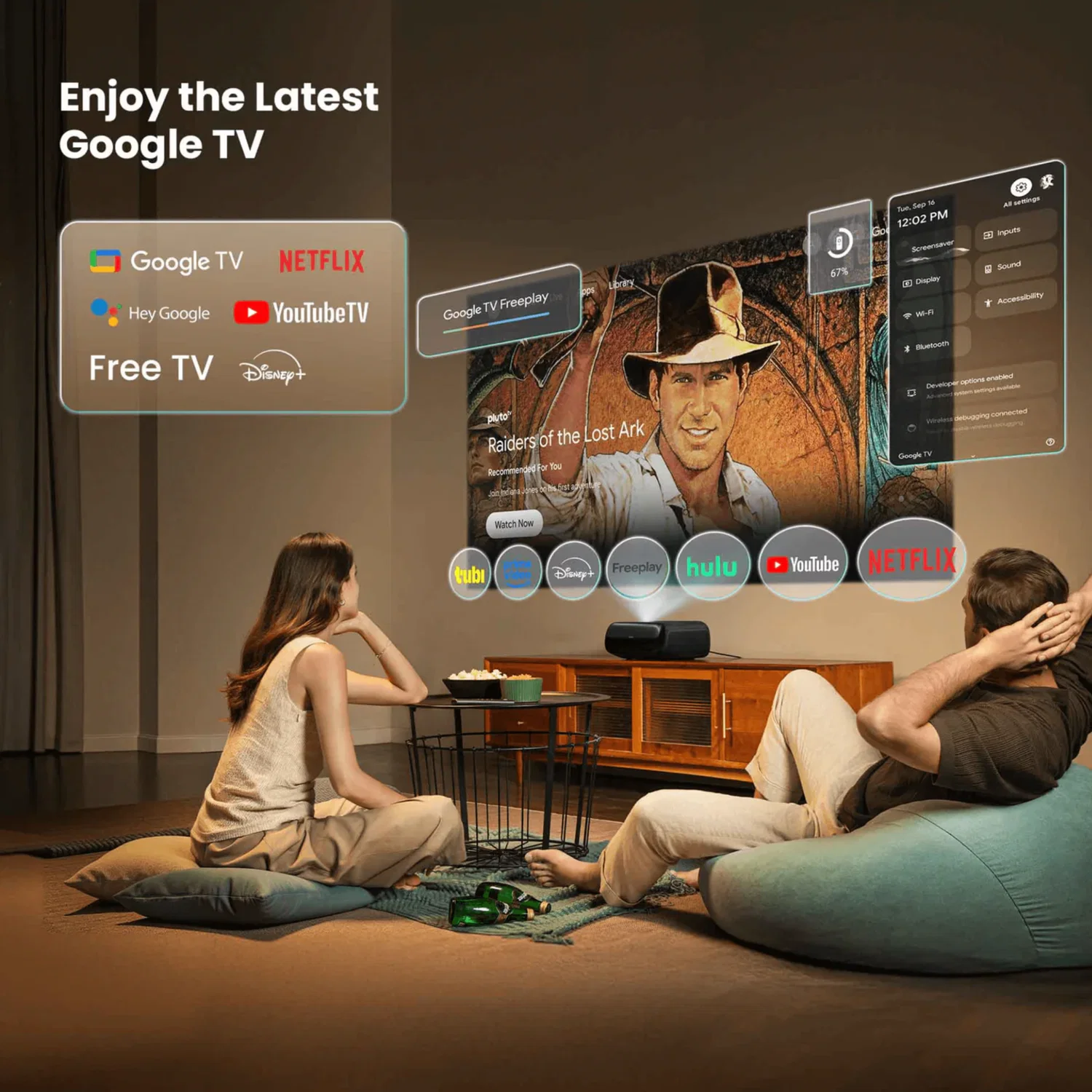 JMGO O2S Ultra 4K Triple Laser Ultra-Short Throw Projector - view 1