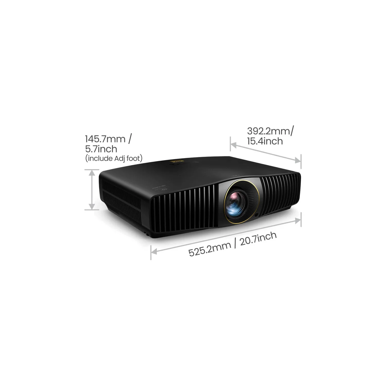 BenQ W5850 - 2600 Lumens 4K UHD Short Throw Home Cinema Laser Projector - view 4