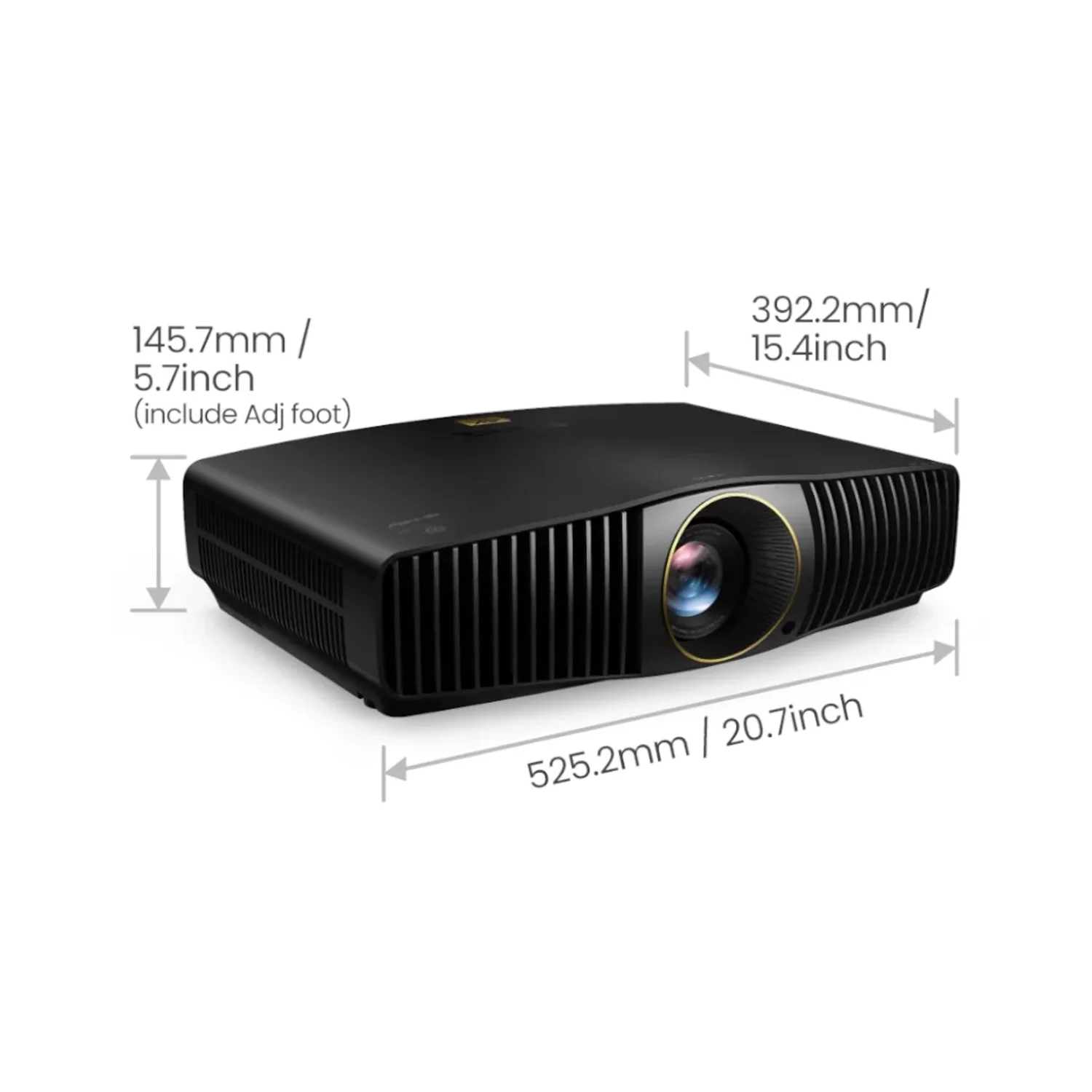 BenQ W5800 - 2600 Lumens 4K Laser Home Cinema Projector with 100% DCI-P3 & 100% Rec.709 Cinematic Color - view 1