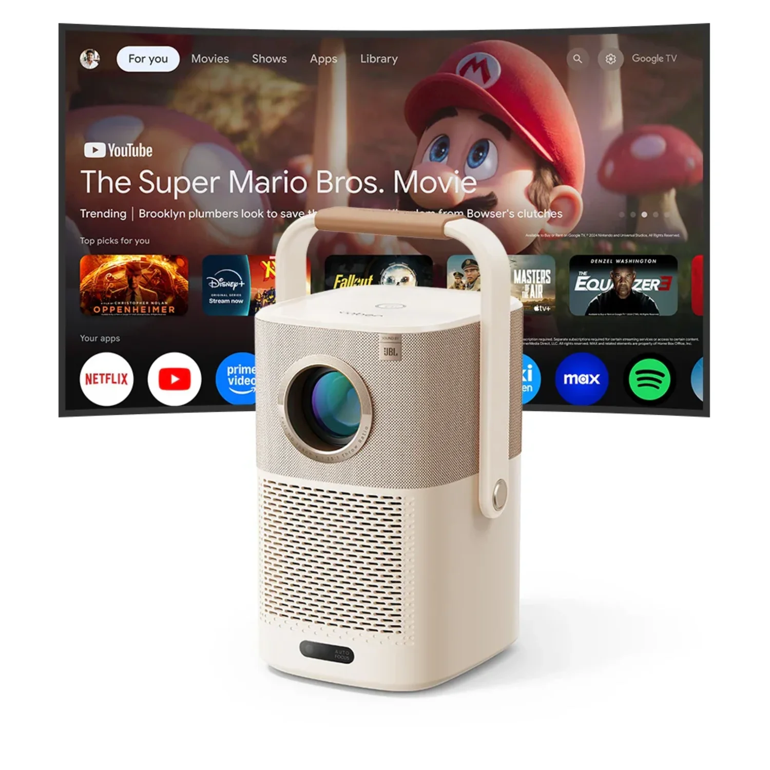 Yaber T2 Plus - Google TV Smart 1080P Full HD Projector Portable Projector with Rechargeable Battery - view 5